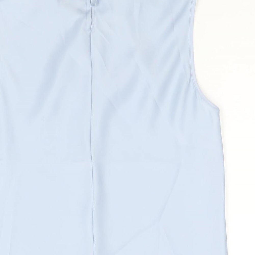 Marks and Spencer Womens Blue Polyester Camisole Blouse Size 10 Roll Neck
