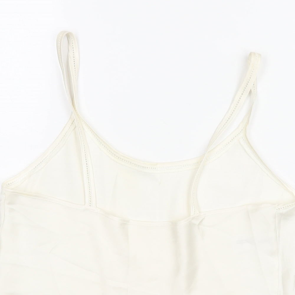 St Michael Womens Ivory Polyester Camisole Blouse Size 12 Scoop Neck