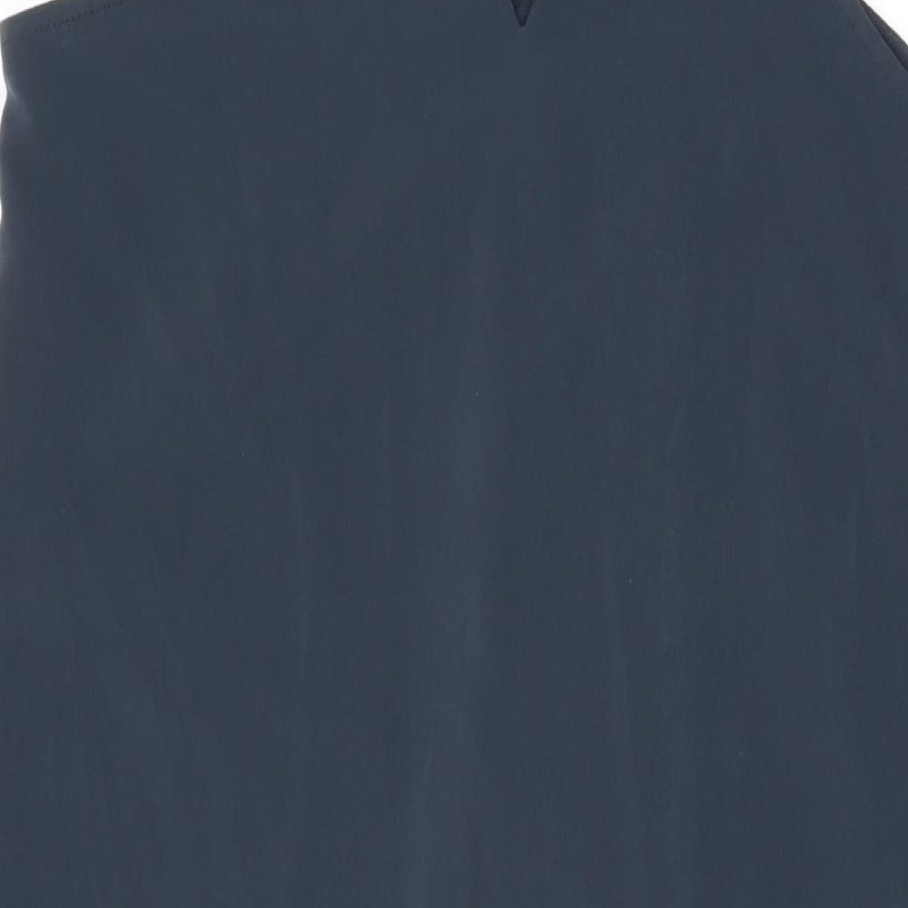 NEXT Womens Grey Polyester A-Line Size 12 Halter Button