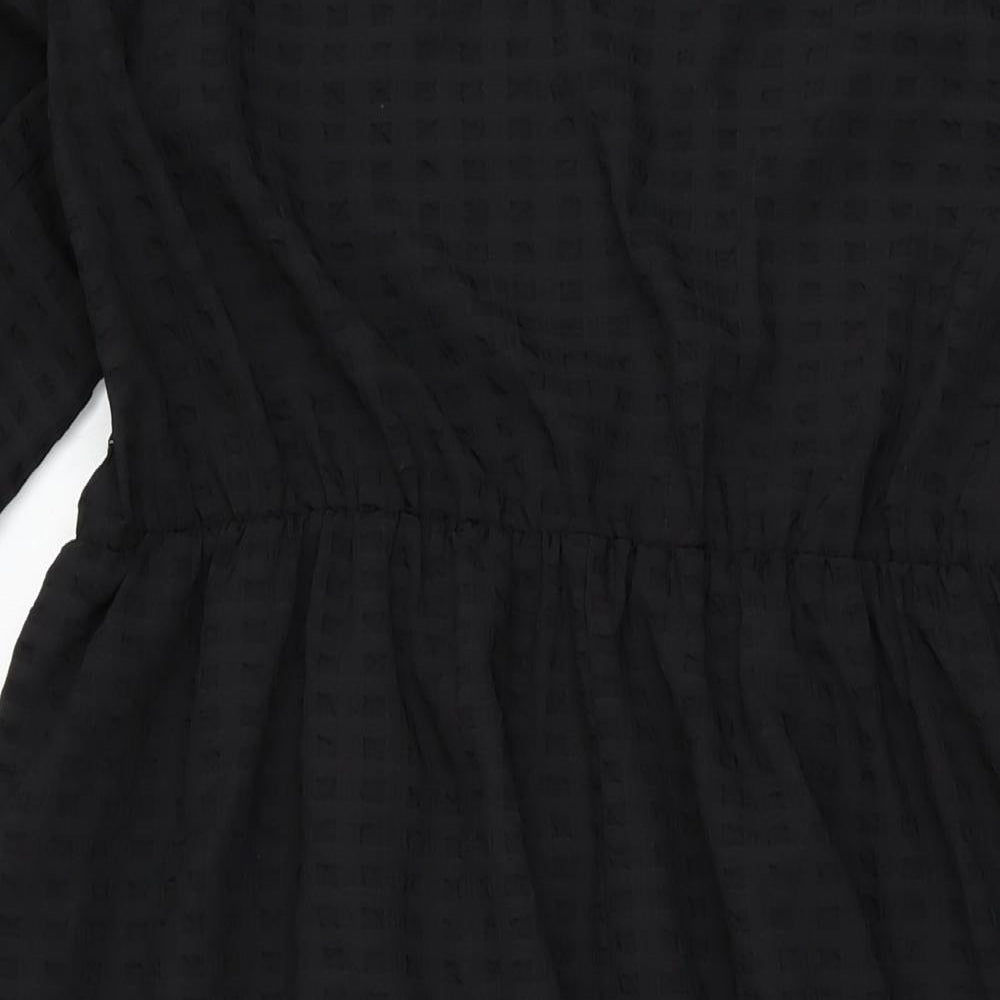 Marks and Spencer Womens Black Polyester A-Line Size 20 Square Neck Pullover