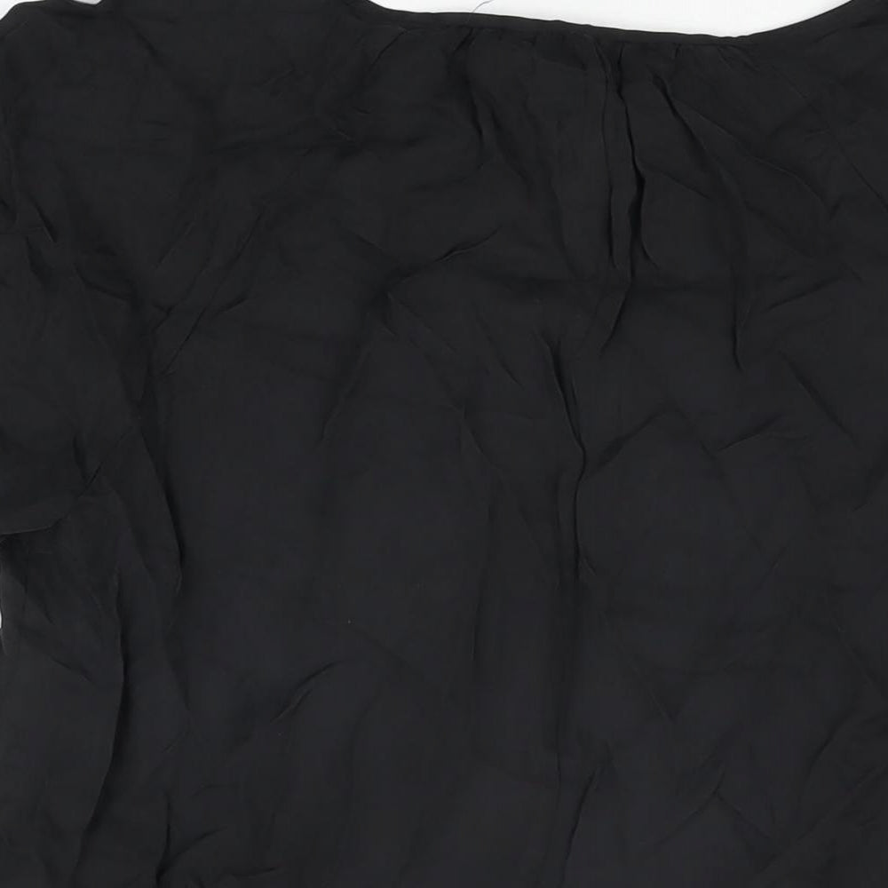 Autograph Womens Black Cupro Basic T-Shirt Size 10 Round Neck
