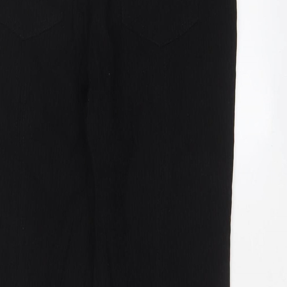 Cerulean Womens Black Viscose Trousers Size 12 L26 in Regular