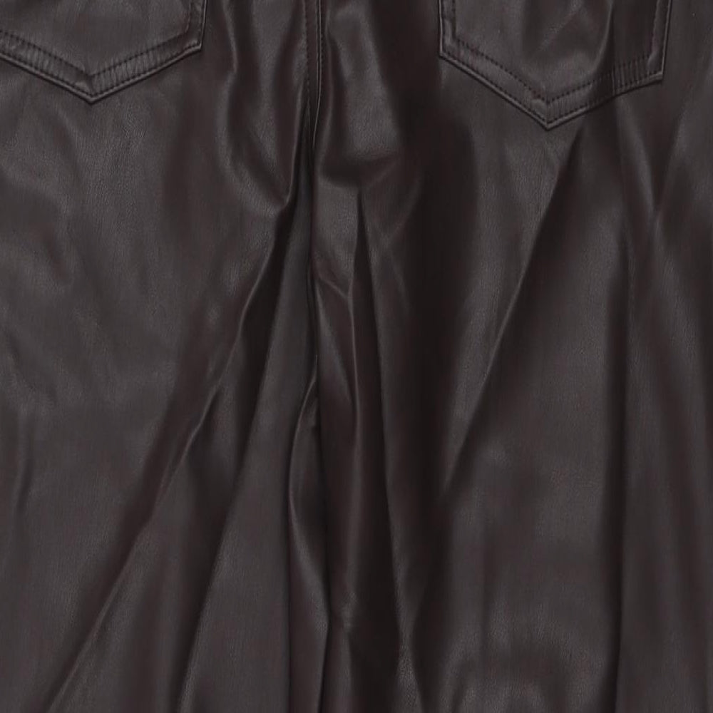 Marks and Spencer Womens Brown Polyester Pedal Pusher Trousers Size 20 L25 in Regular