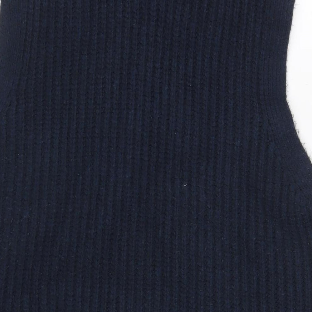 Marks and Spencer Womens Blue Roll Neck Polyester Pullover Jumper Size XS