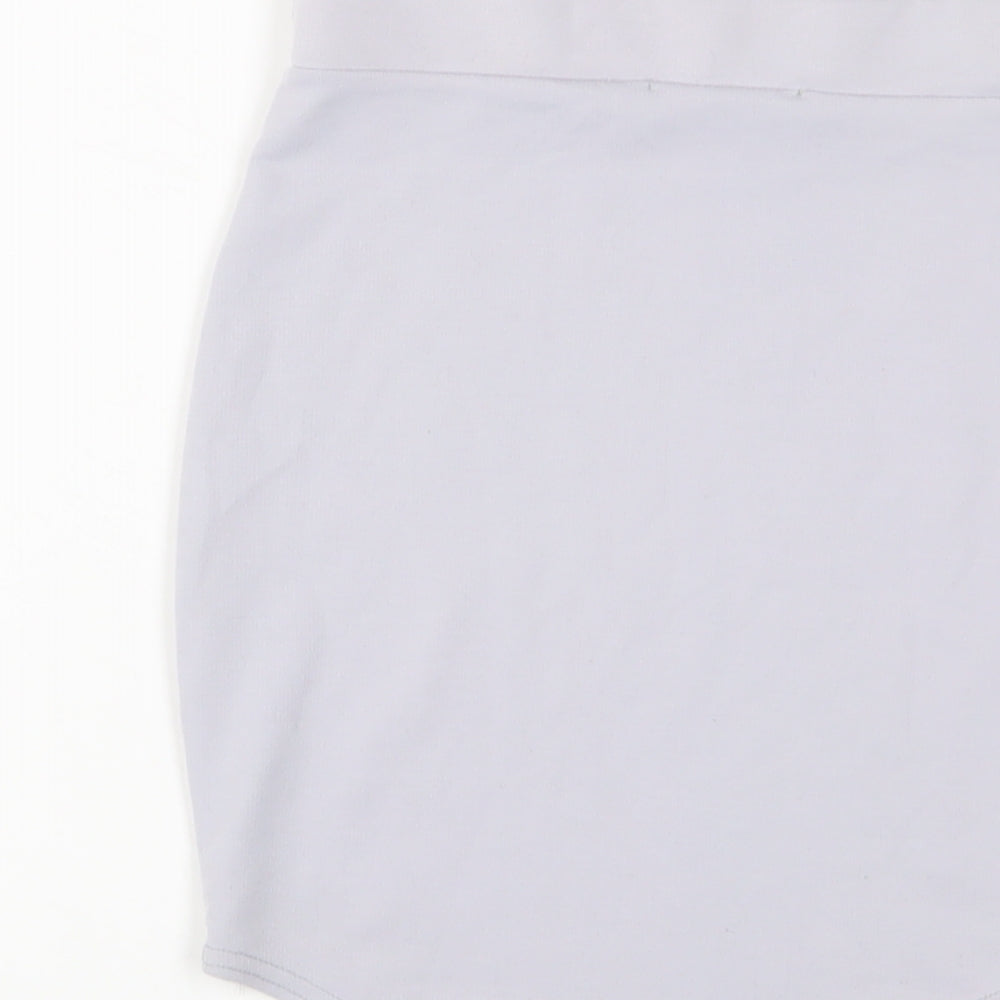 Missguided Womens Grey Polyester A-Line Skirt Size 8