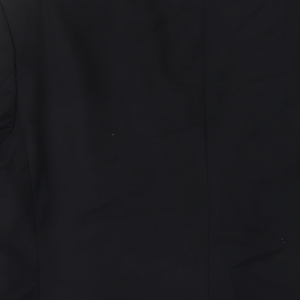 pinstripe Mens Black Polyester Jacket Suit Jacket Size 44 Regular - Inside Pockets