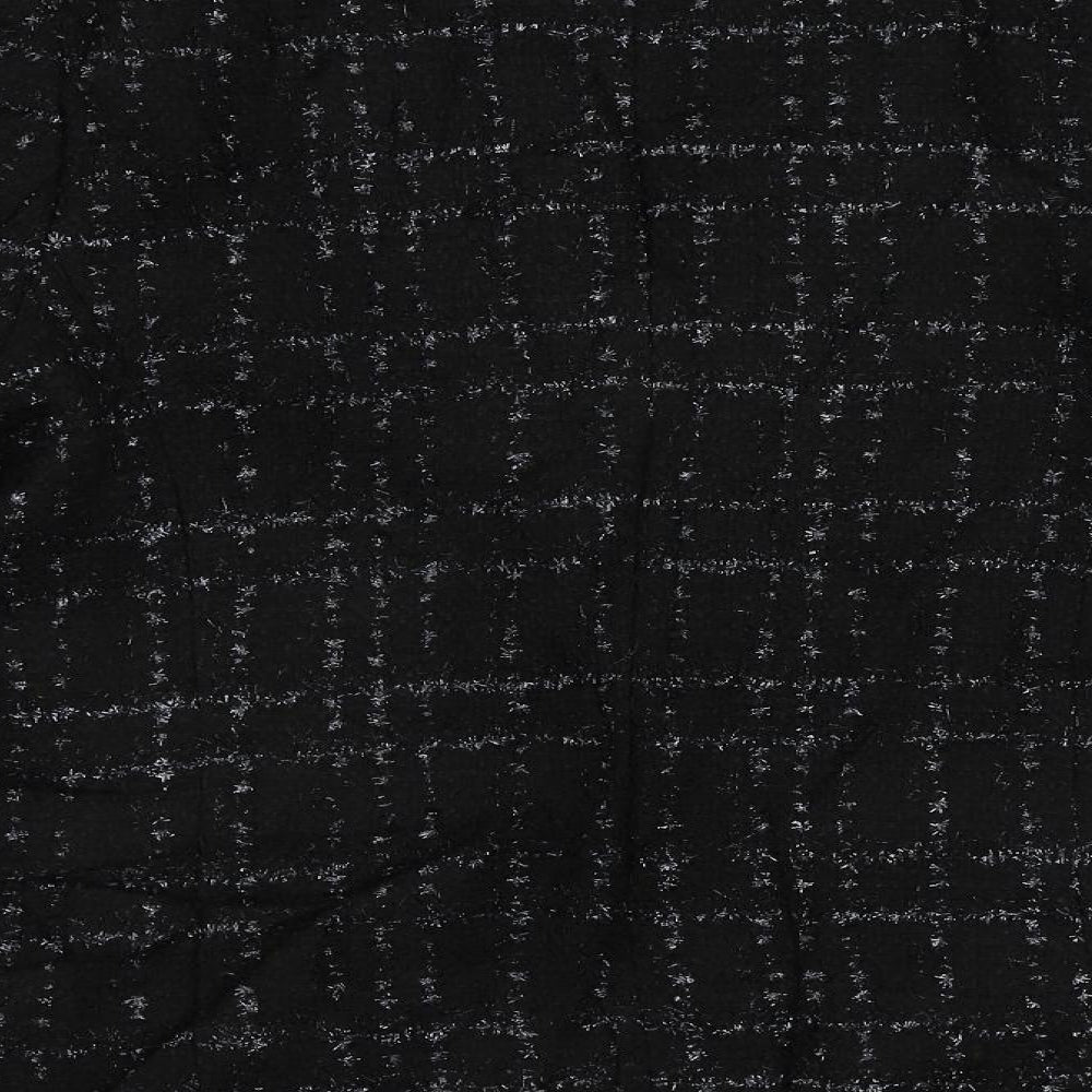 Marks and Spencer Womens Black Geometric Jacket Blazer Size 12 - Open