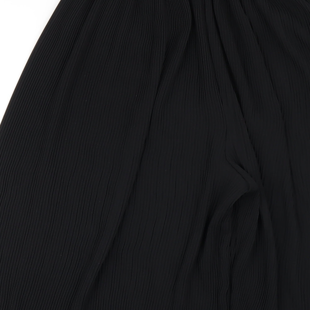 Zara Womens Black Polyester Capri Trousers Size XS L21 in Regular
