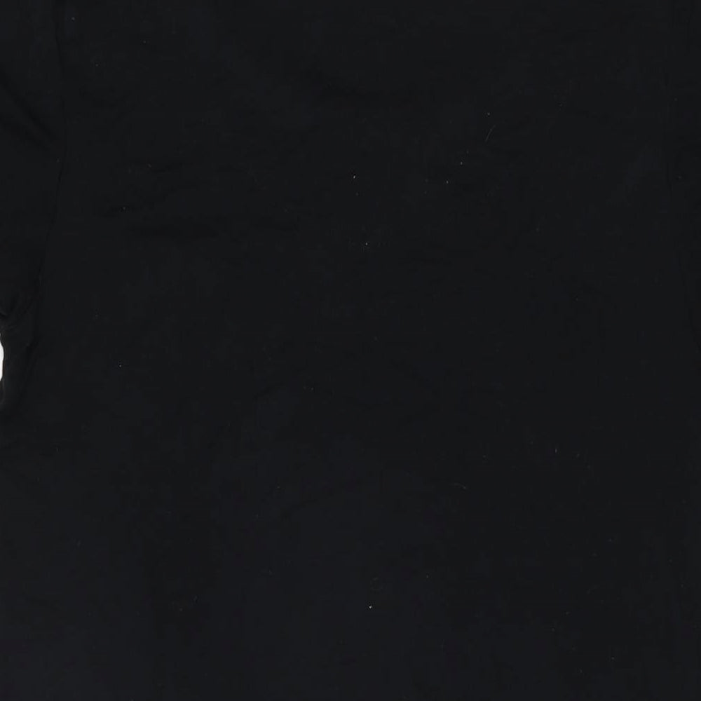 Layla Womens Black Solid Polyester Top Dress Size L