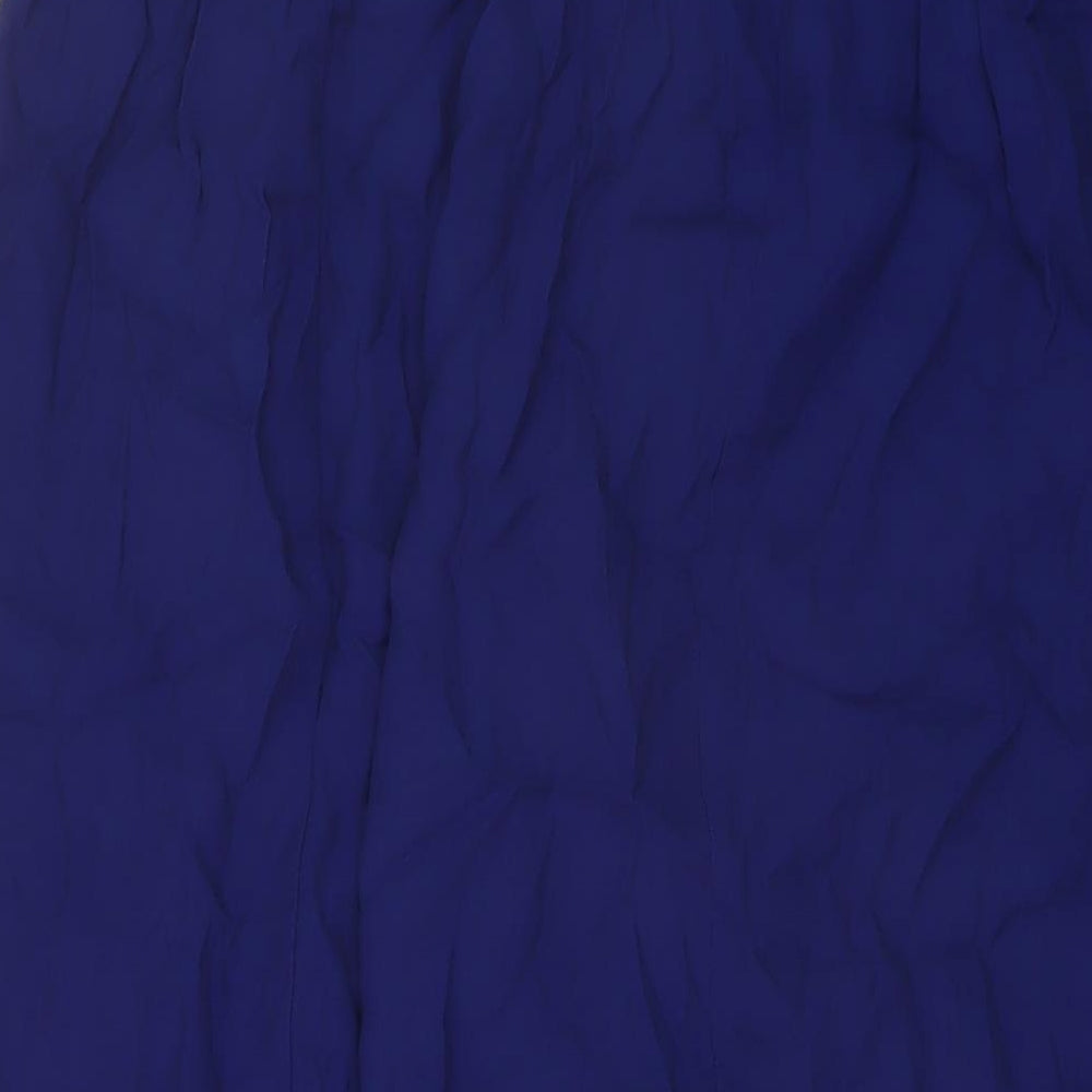 Marks and Spencer Womens Blue Viscose A-Line Skirt Size 10