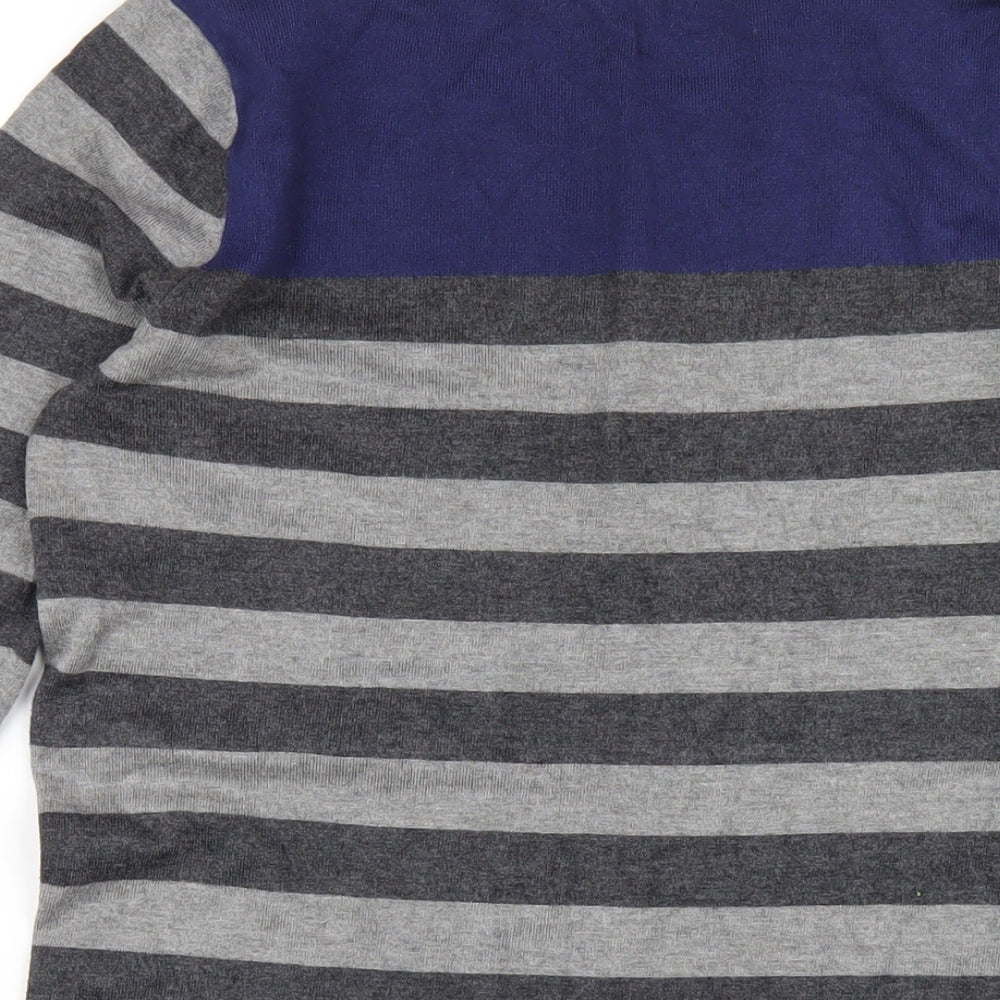 Marks and Spencer Womens Grey Viscose Bodycon Size 10 Round Neck Pullover