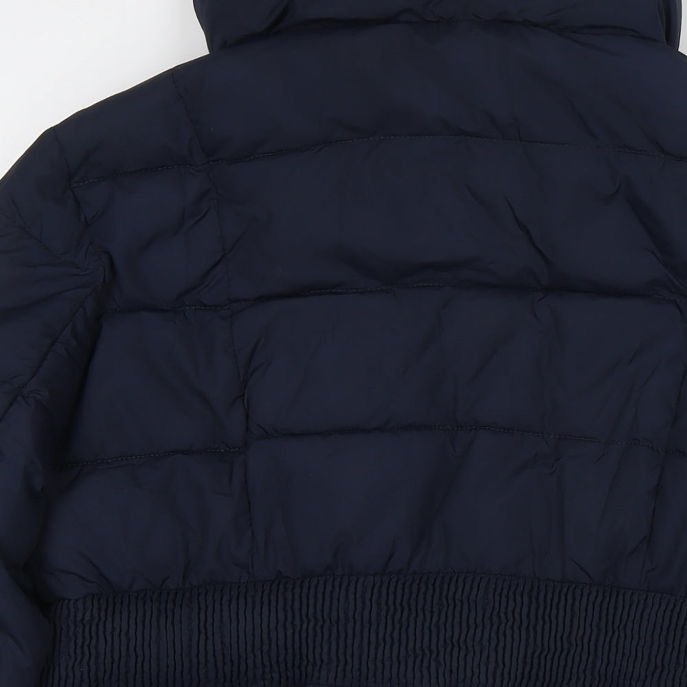 Joules Womens Blue Puffer Jacket Jacket Size 14 Zip