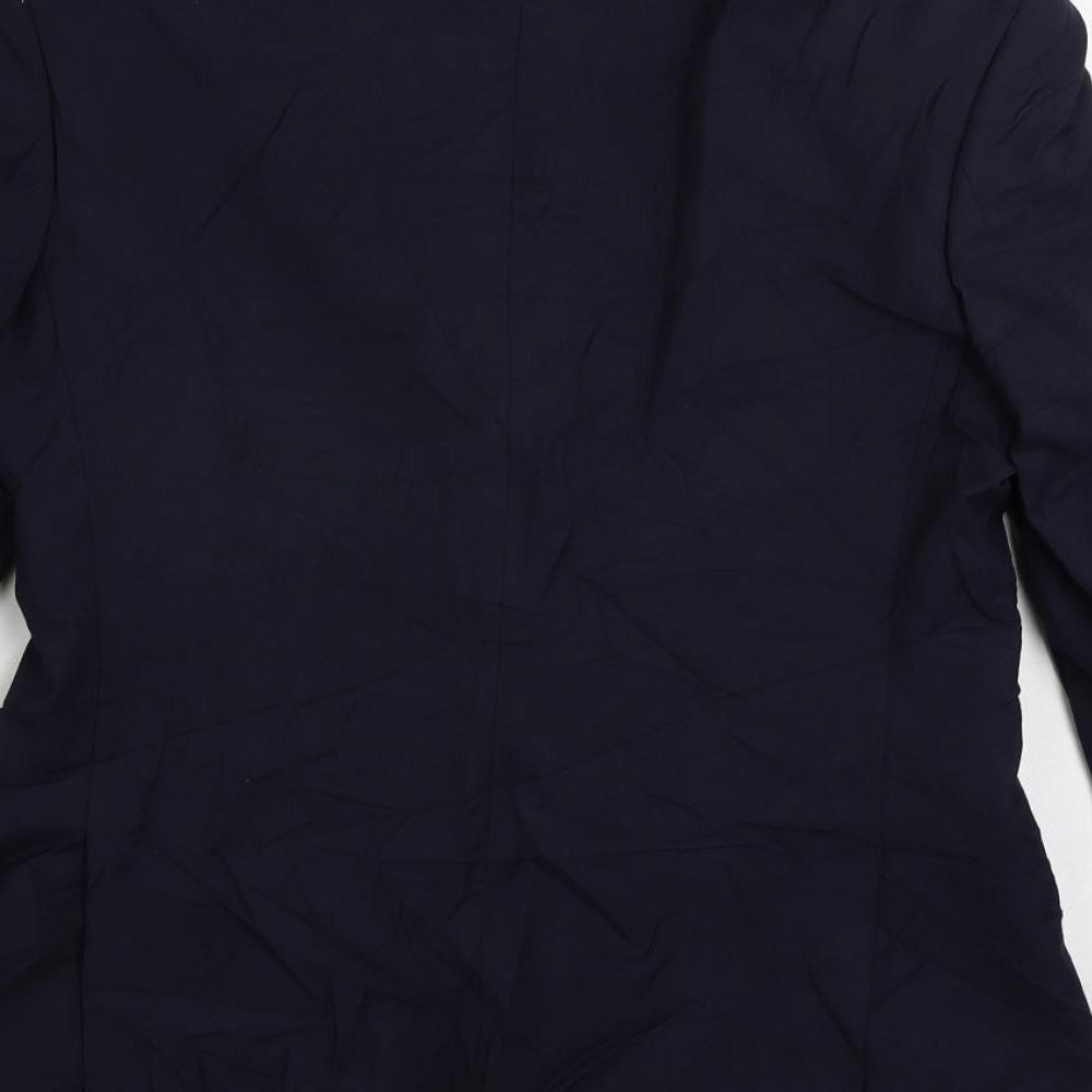 Marks and Spencer Mens Blue Polyester Jacket Suit Jacket Size 38 Regular