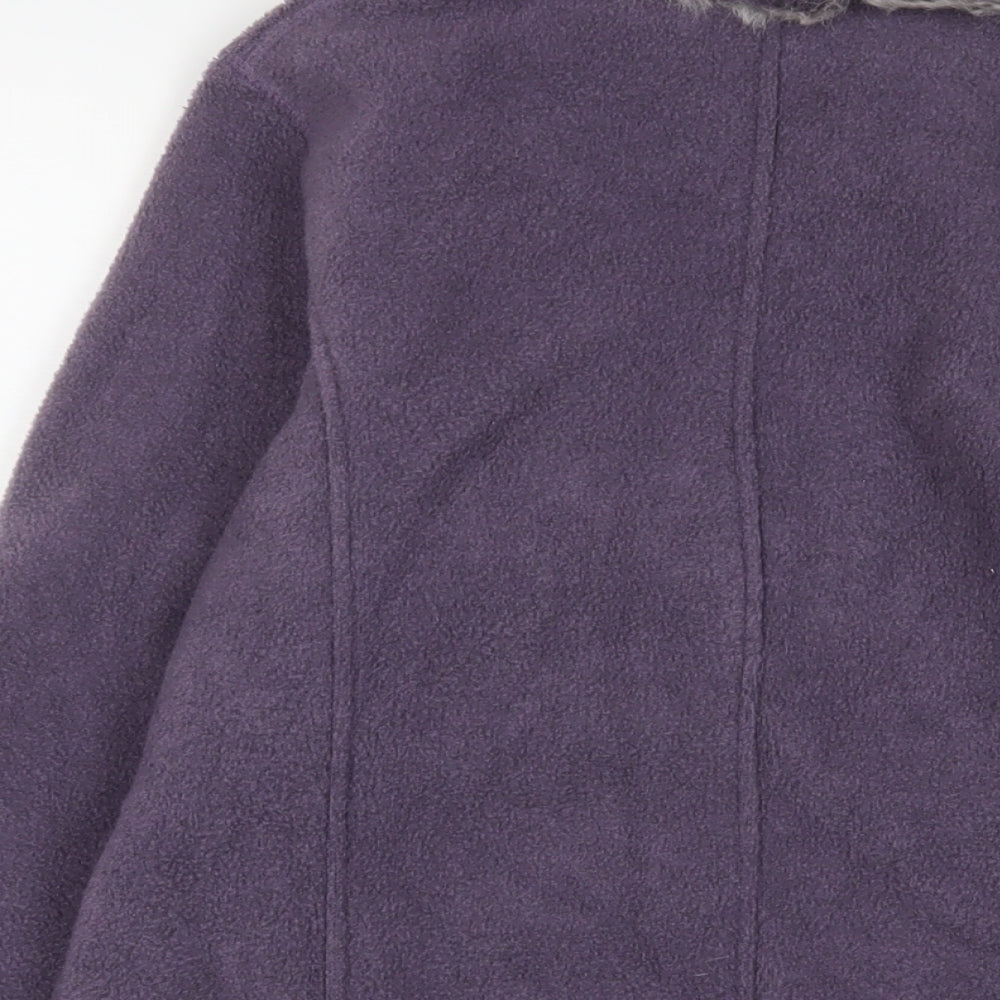 Marks and Spencer Womens Purple Jacket Size 12 Zip - Pockets