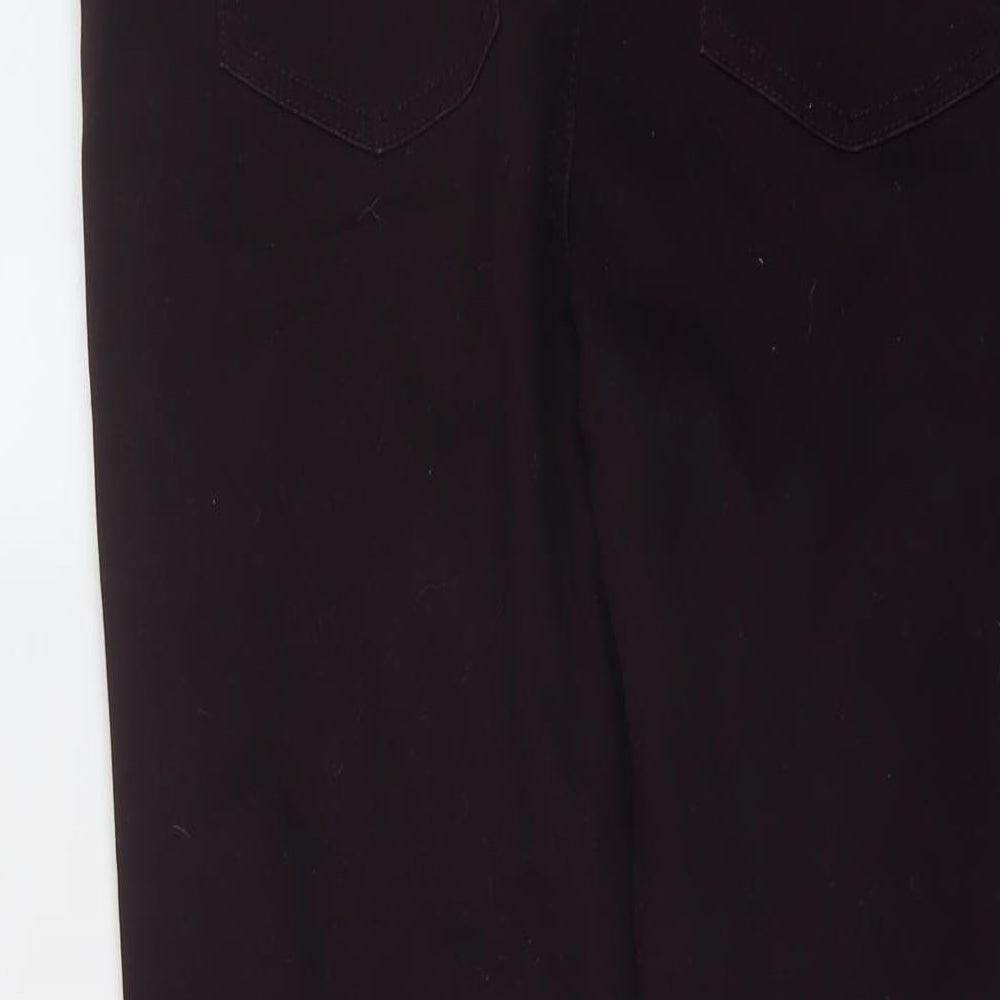 Marks and Spencer Womens Purple Cotton Skinny Jeans Size 12 L28 in Regular Button