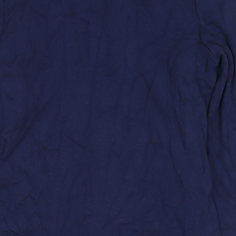 BHS Womens Multicoloured Viscose Basic Button-Up Size 16 Collared - Cardigan Effect