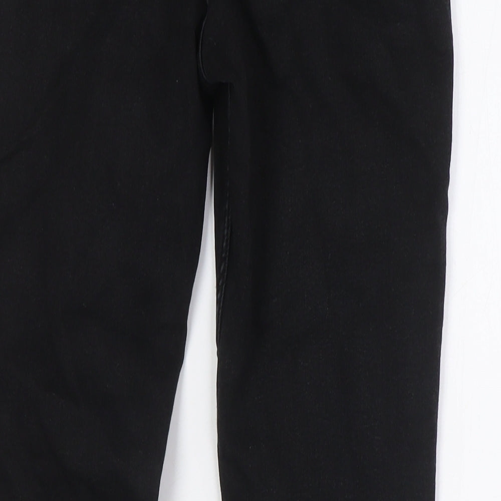 Marks and Spencer Womens Black Cotton Skinny Jeans Size 10 L28 in Regular Button