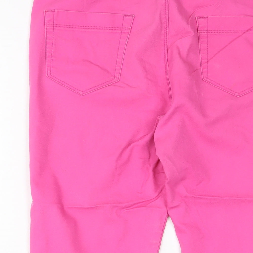Peacocks Womens Pink Cotton Cropped Jeans Size 12 L20 in Regular