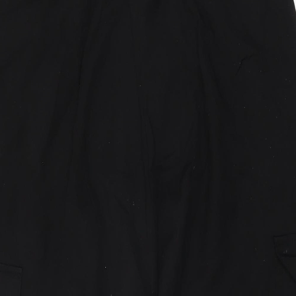 Zara Womens Black Polyester Trousers Size S L22 in Regular Zip
