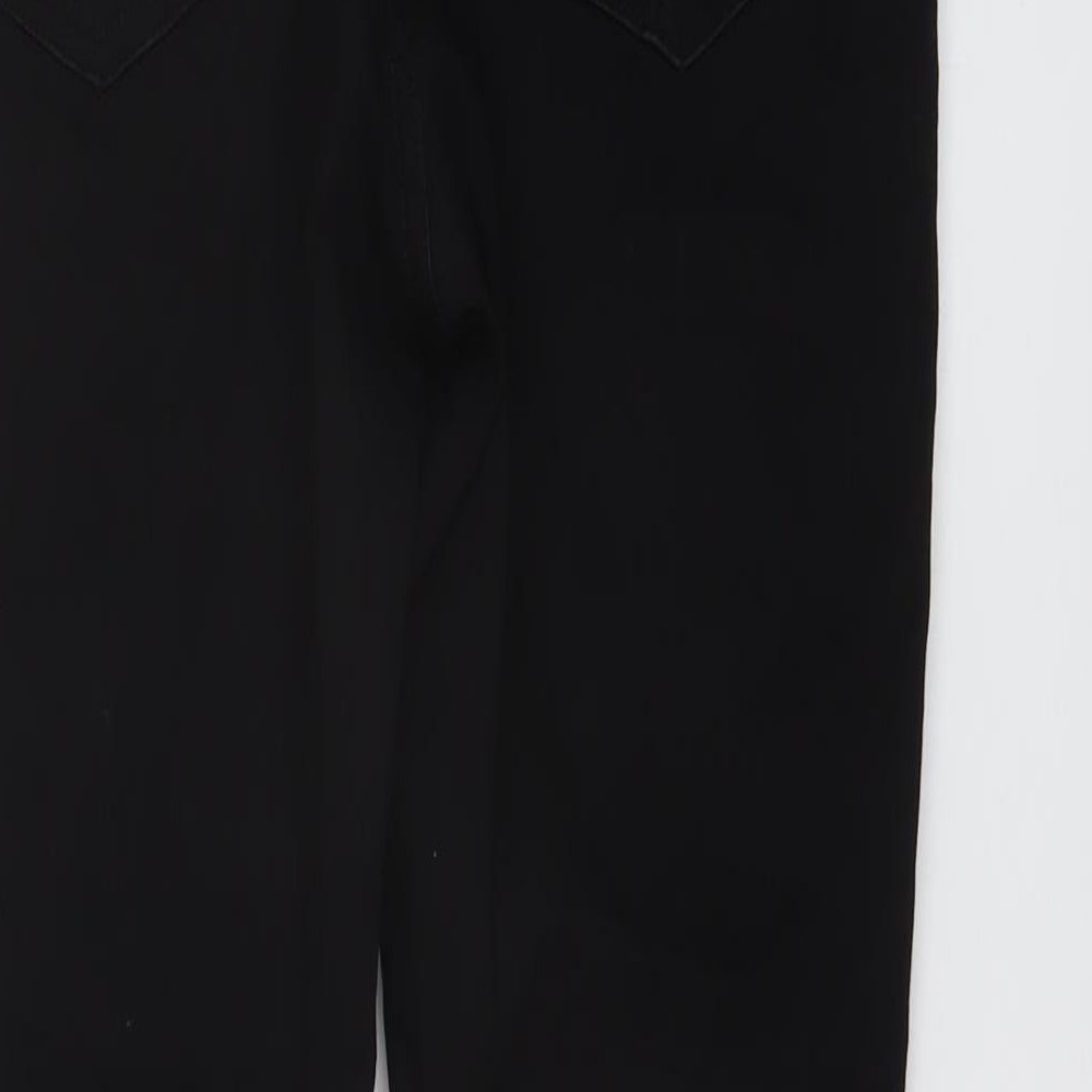 Marks and Spencer Womens Black Cotton Skinny Jeans Size 12 L28 in Regular Button