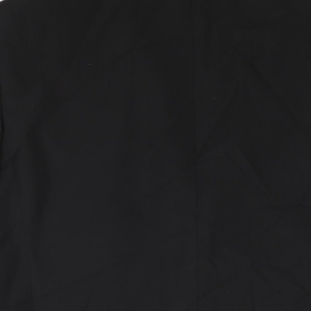 Marks and Spencer Mens Black Polyester Tuxedo Suit Jacket Size 40 Regular - Satin Trim