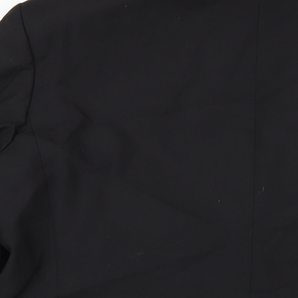 Marks and Spencer Mens Black Polyester Tuxedo Blazer Size 44 Regular
