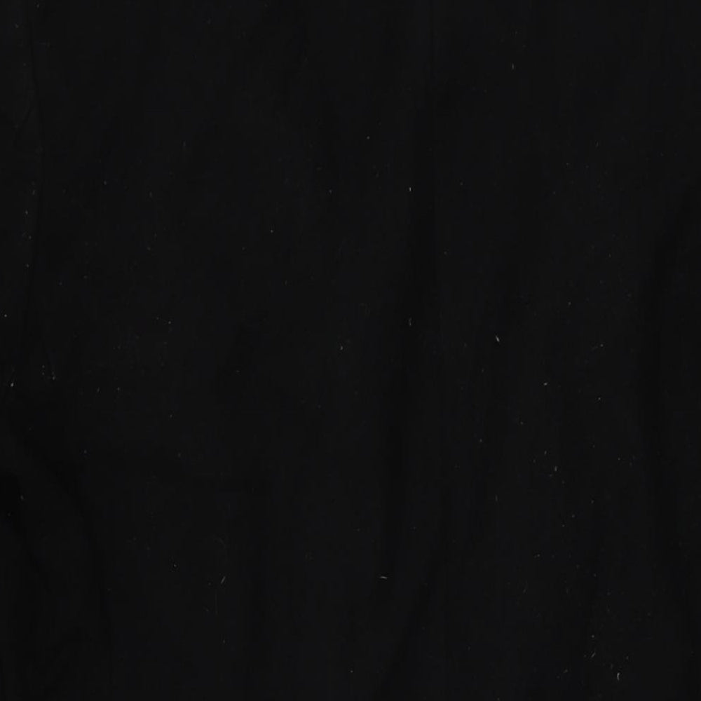 Jeff Banks Mens Black Overcoat Coat Size 42 Button