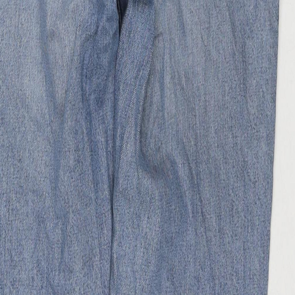 NEXT Mens Blue Cotton Straight Jeans Size 32 in L33 in Regular Zip