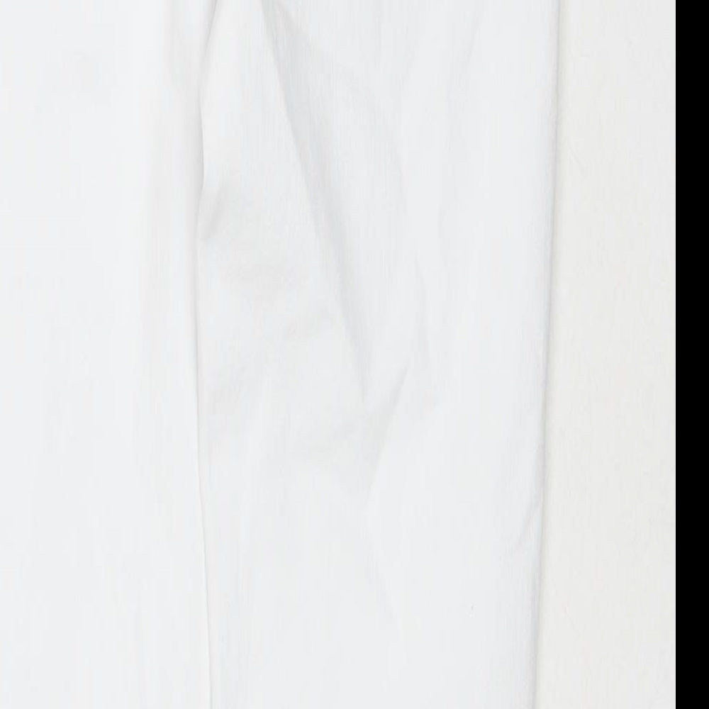 Marks and Spencer Womens White Cotton Skinny Jeans Size 8 L31 in Regular Zip
