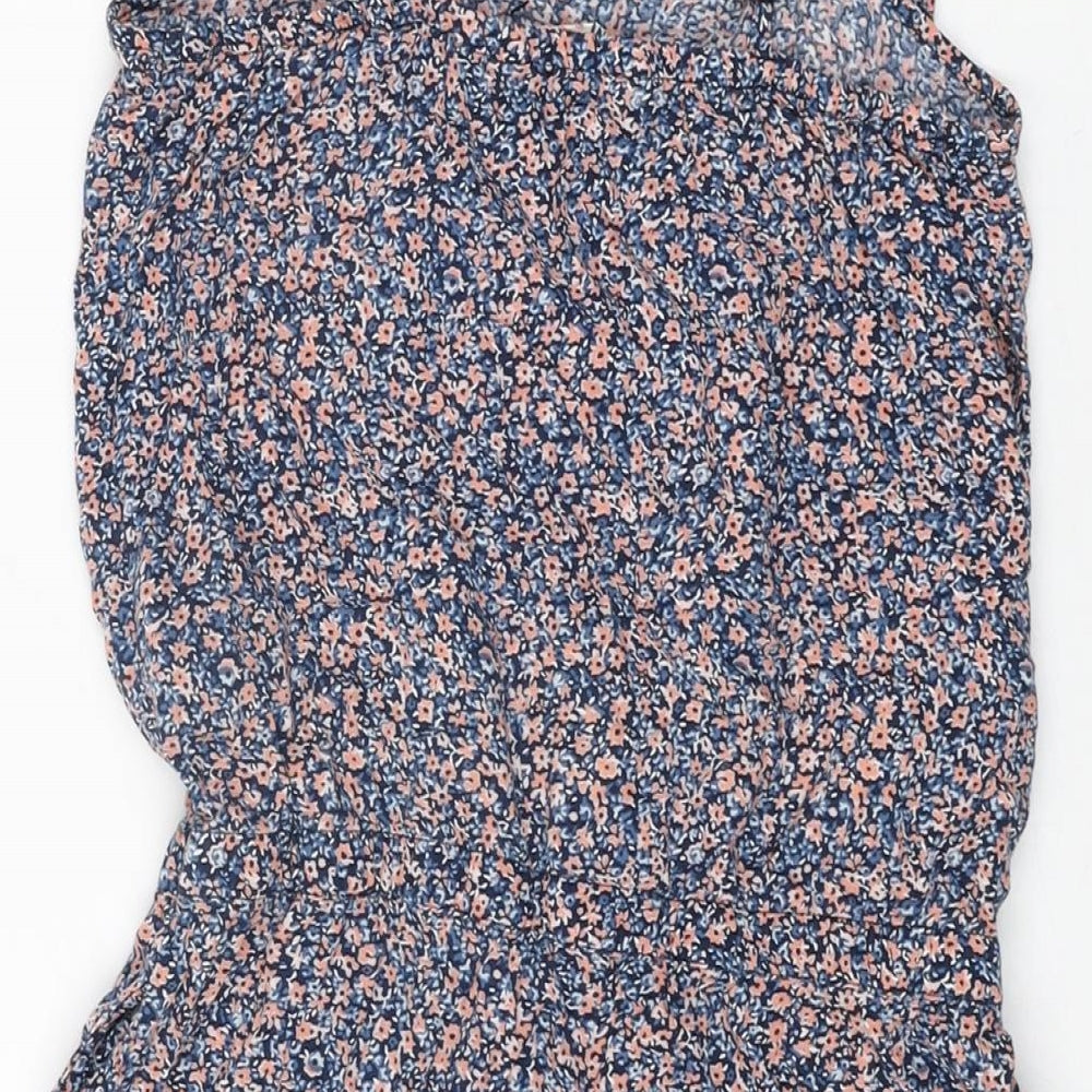 H&M Girls Multicoloured Floral Viscose Playsuit One-Piece Size 12 Years L3 in Pullover