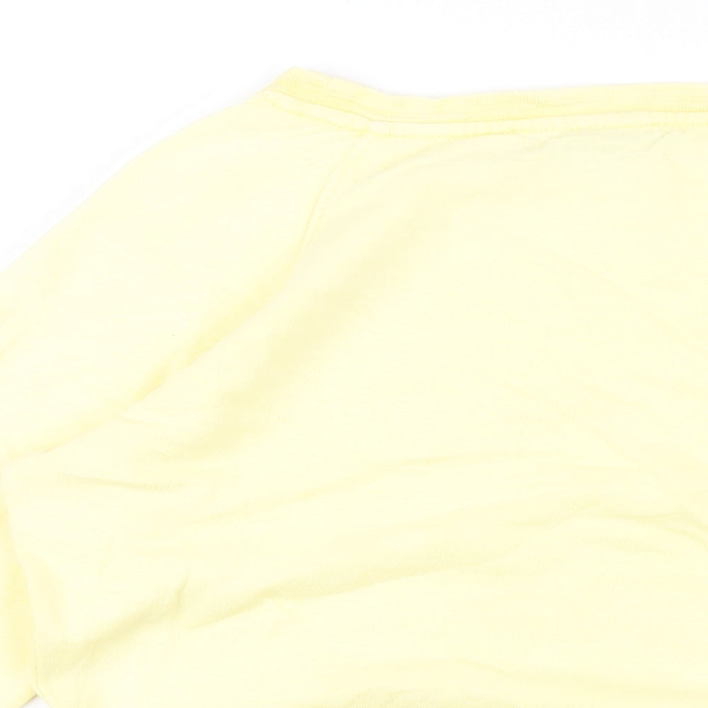 Marks and Spencer Womens Yellow Cotton Pullover Sweatshirt Size 8 Pullover