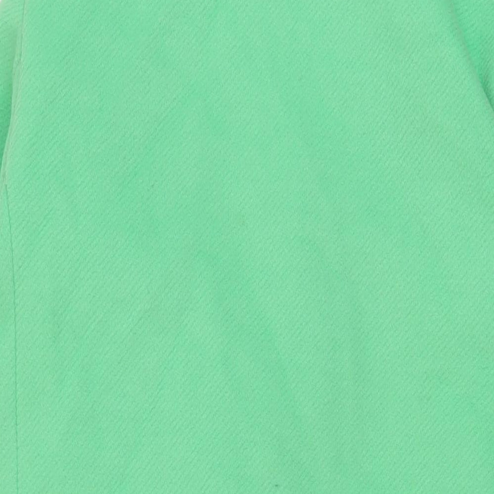 Marks and Spencer Womens Green Overcoat Coat Size 8 Button