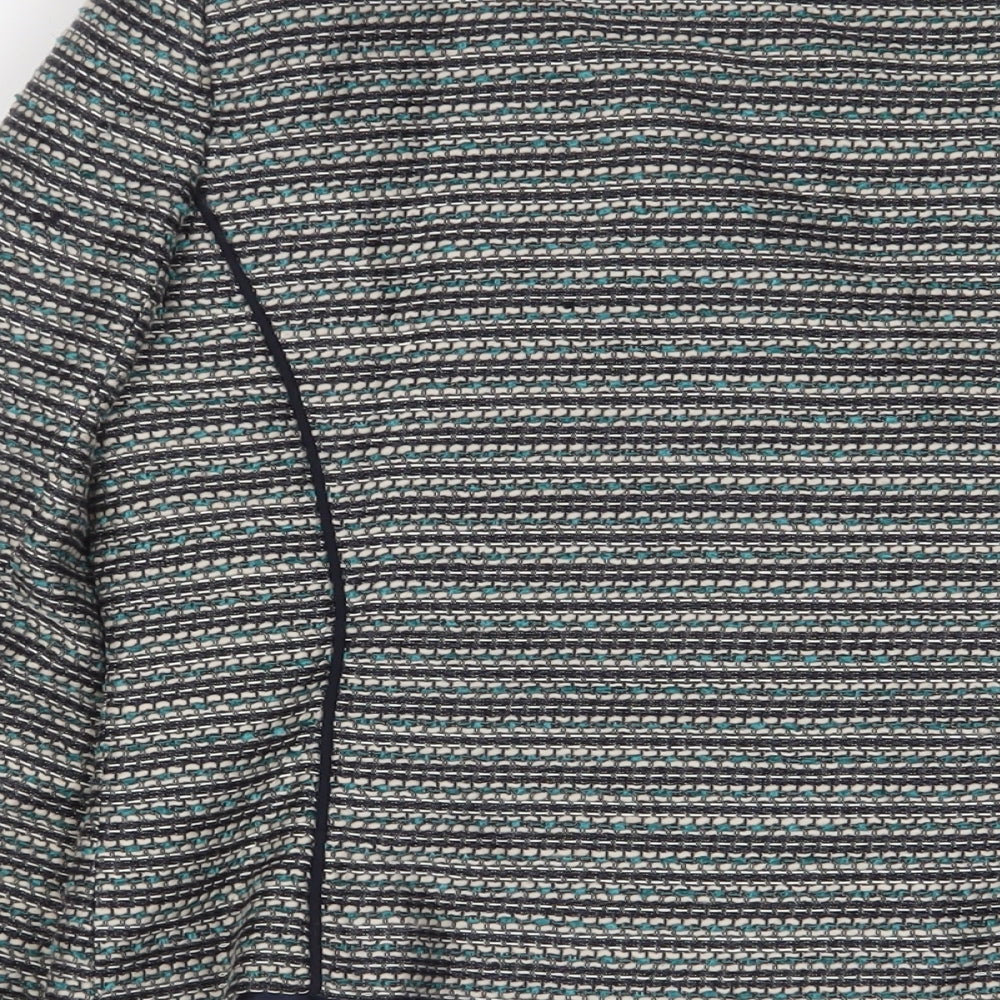 Marks and Spencer Womens Grey Geometric Jacket Size 14 Zip