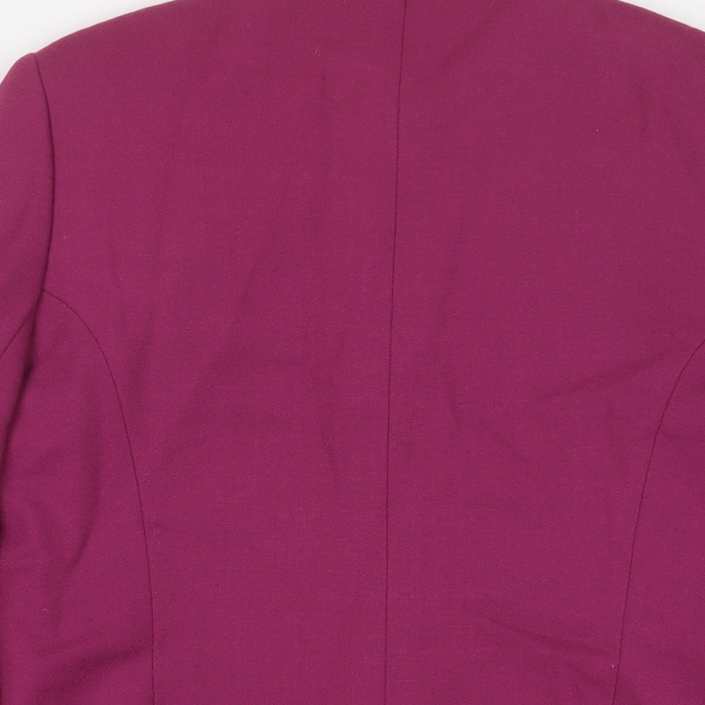Hardy Amies Womens Purple Jacket Blazer Size 10 Button - Embroidered