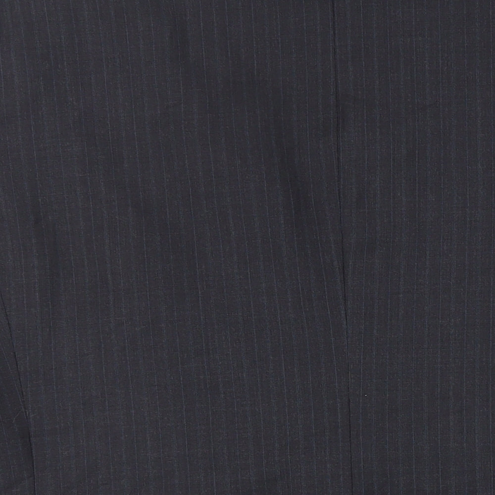 Marks and Spencer Mens Grey Striped Wool Jacket Suit Jacket Size 46 Regular