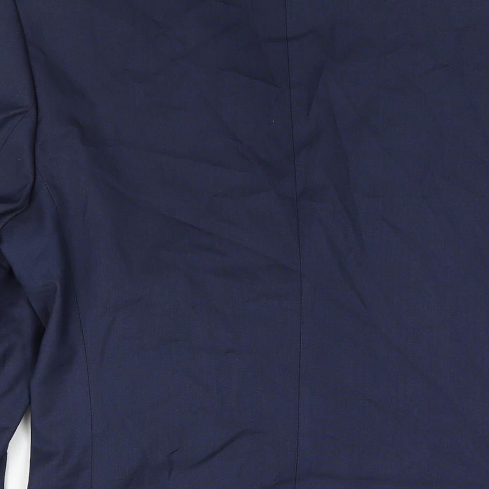 Marks and Spencer Mens Blue Polyester Jacket Suit Jacket Size 34 Regular