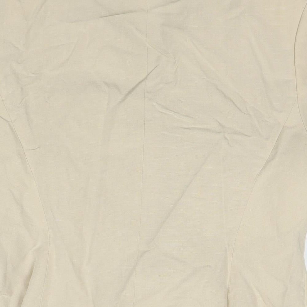 Richards Womens Beige Jacket Blazer Size 14 Button
