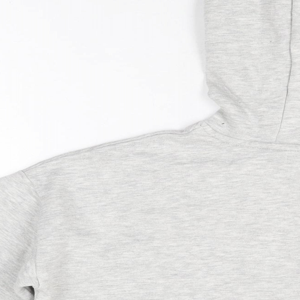 Disney Girls Grey Cotton Pullover Hoodie Size 9-10 Years Pullover - Mickey Mouse