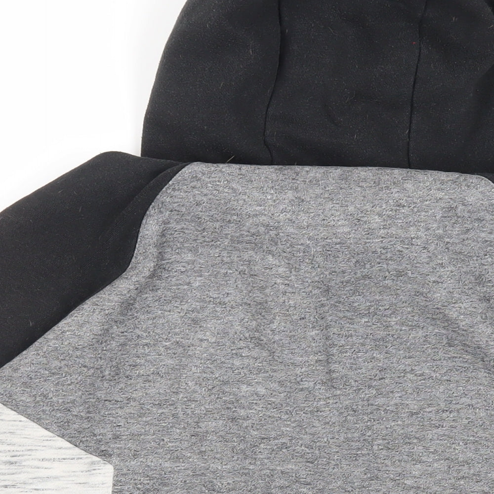 Pink Soda Womens Black Cotton Full Zip Hoodie Size 10 Zip - Pockets