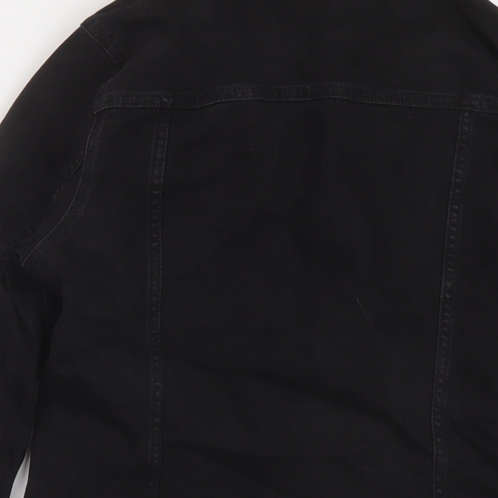 H&M Womens Black Jacket Size 12 Button