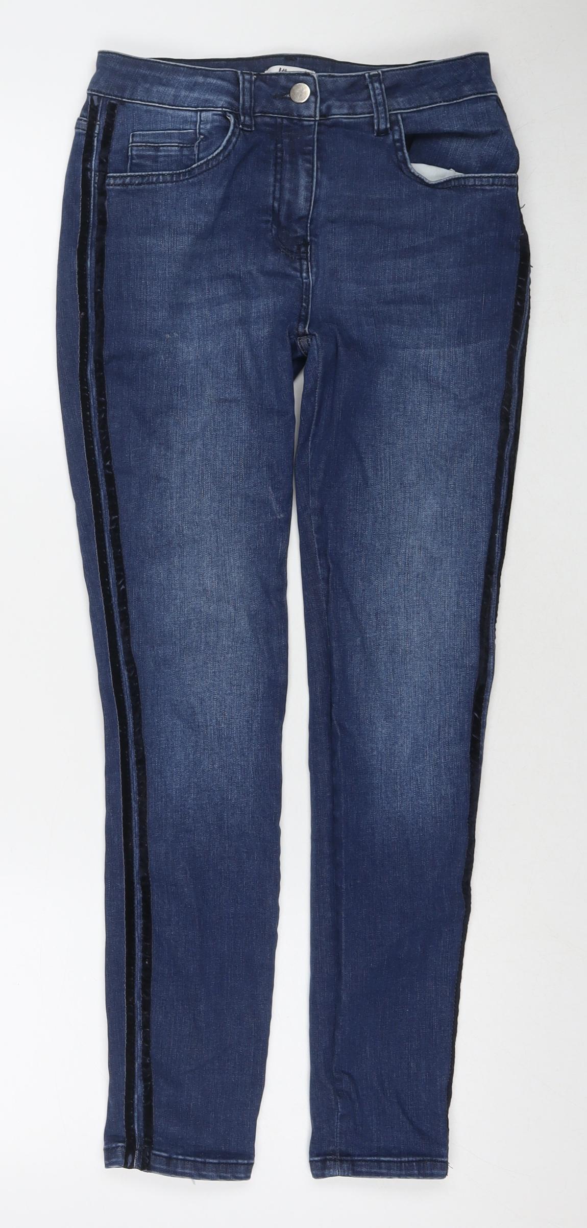 Khost Womens Blue Cotton Skinny Jeans Size L27 in Regular Zip