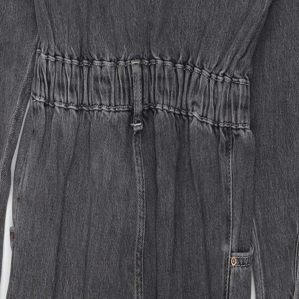 Zara Girls Grey Cotton Jumpsuit One-Piece Size 10 Years L21 in Zip