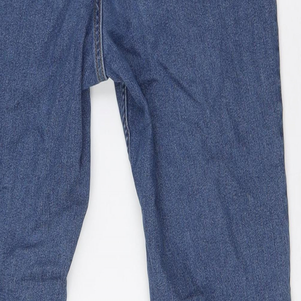 H&M Girls Blue Cotton Straight Jeans Size 14 Years L28 in Regular Button