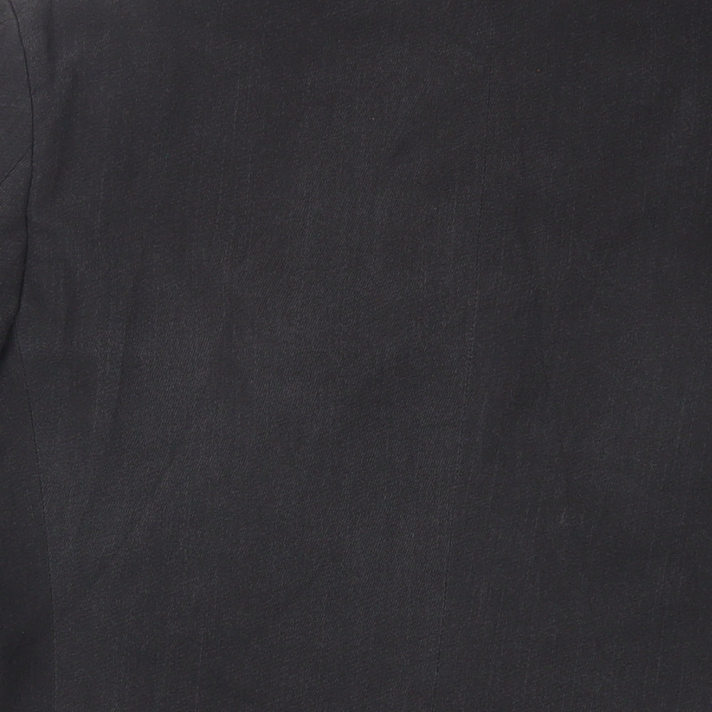 Marks and Spencer Mens Black Polyester Jacket Blazer Size 40 Regular