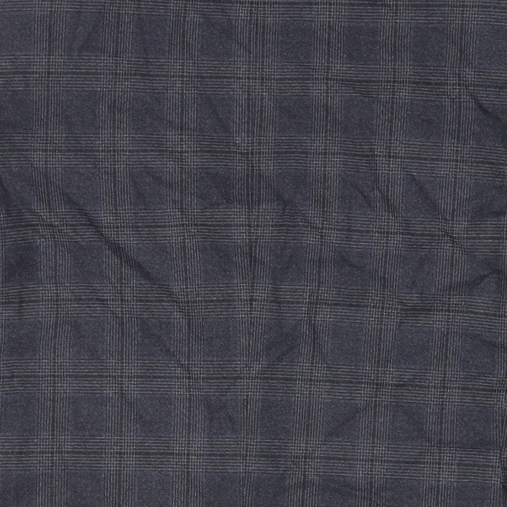 Marks and Spencer Mens Blue Plaid Polyester Jacket Suit Jacket Size 40 Regular
