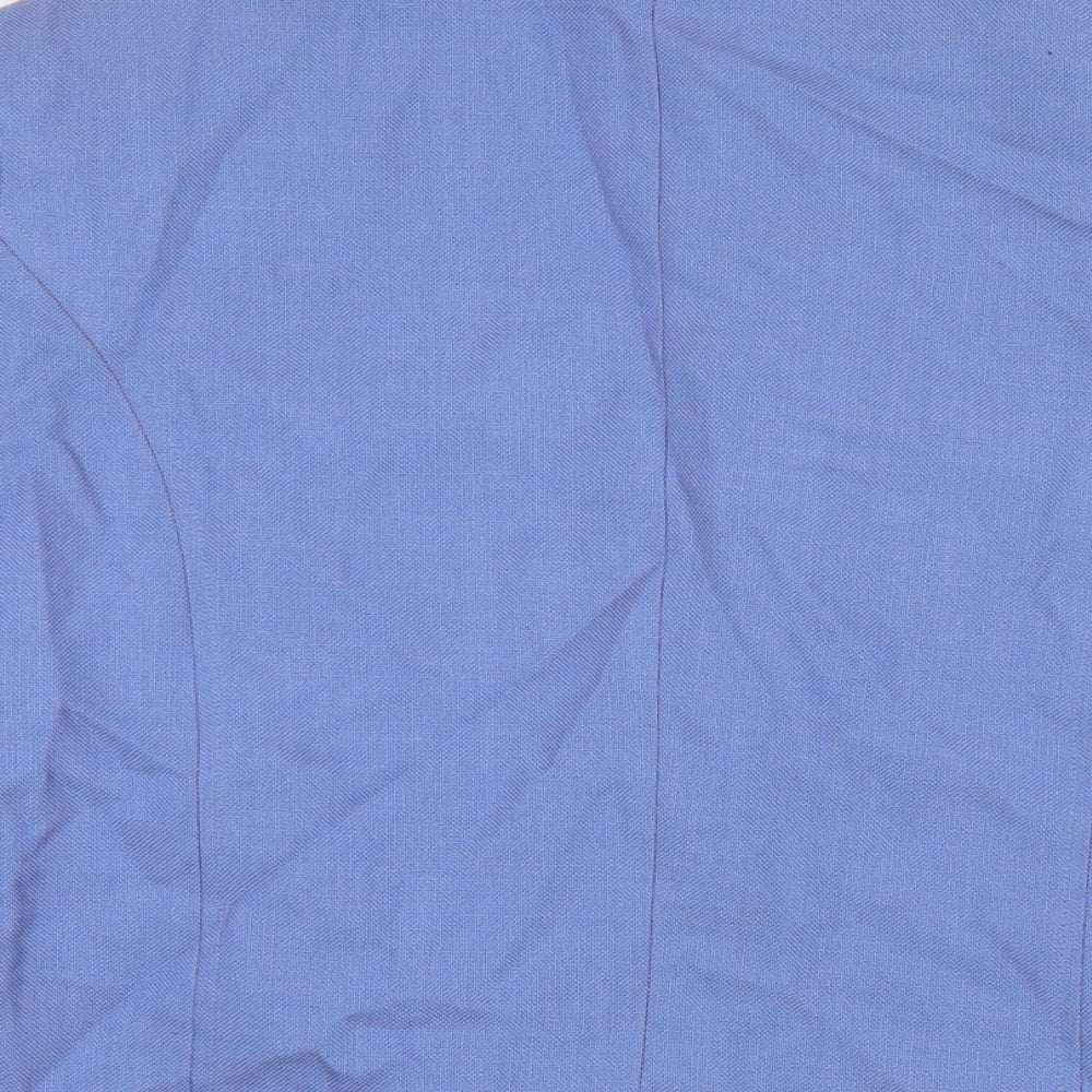EWM Womens Blue Jacket Blazer Size 14