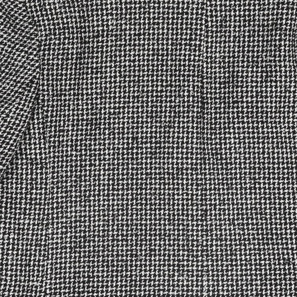 Marks and Spencer Womens Black Geometric Jacket Blazer Size 8 Button