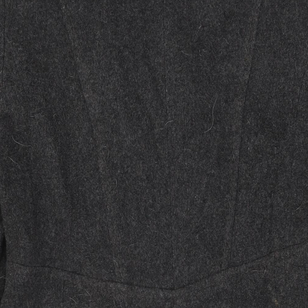 Marks and Spencer Womens Grey Overcoat Coat Size 10 Button