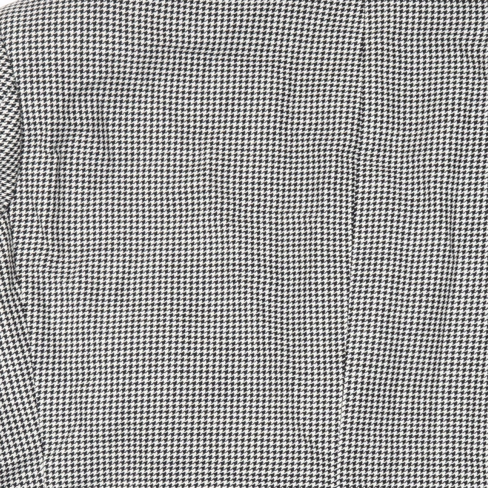Marks and Spencer Mens Black Geometric Wool Jacket Blazer Size 42 Regular