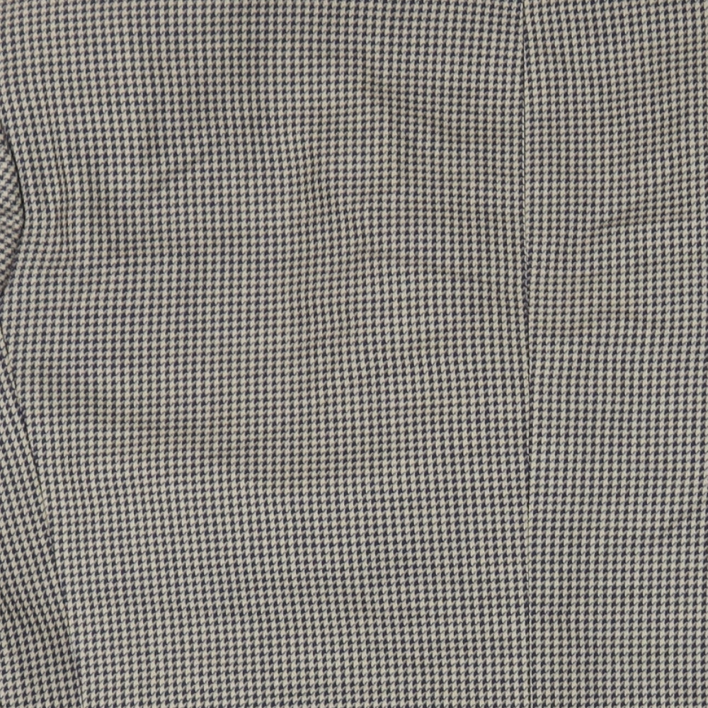 Marks and Spencer Mens Beige Geometric Wool Jacket Blazer Size 46 Regular